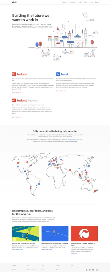 Desktop design for Doist