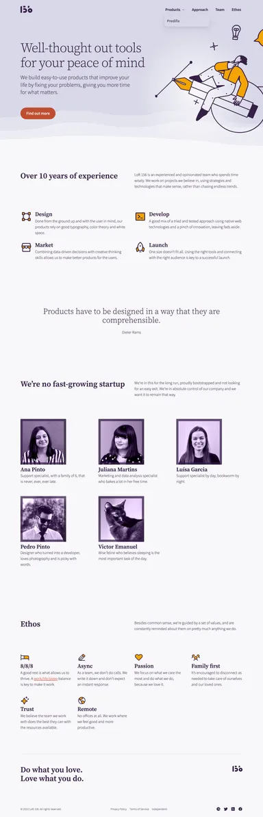 Desktop design for Loft 156