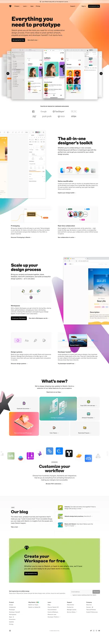 Desktop design for Sketch